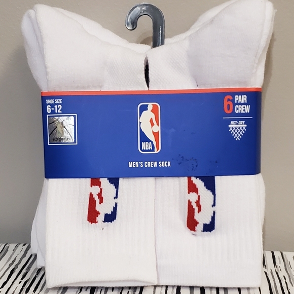 NBA Other - NBA Official Crew Socks 6 Pairs Size 6-12